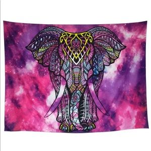 COPY - Boho multi colored elephant tapestry tribal hippie